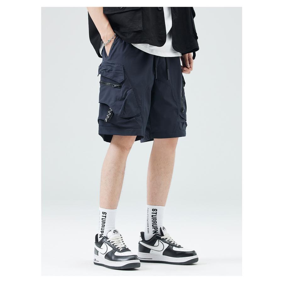 ハーフパンツ 短パン メンズ 大きいサイズ カーゴパンツ 接触冷感 ドライ 吸水速乾 涼しい おしゃれ ウエストゴム ワーク ひざ丈 5分丈 パンツ ショートパンツ | ホームアイホーム | 11