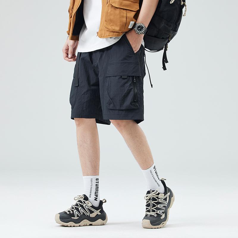 ハーフパンツ 短パン メンズ カーゴパンツ ベルト付き 接触冷感 ドライ 吸水速乾 水陸両用 おしゃれ イージーパンツ ウエストゴム ショートパンツ 大きいサイズ | ホームアイホーム | 13