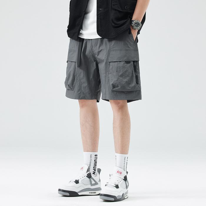 ハーフパンツ 短パン メンズ カーゴパンツ ベルト付き 接触冷感 ドライ 吸水速乾 水陸両用 おしゃれ イージーパンツ ウエストゴム ショートパンツ 大きいサイズ | ホームアイホーム | 17