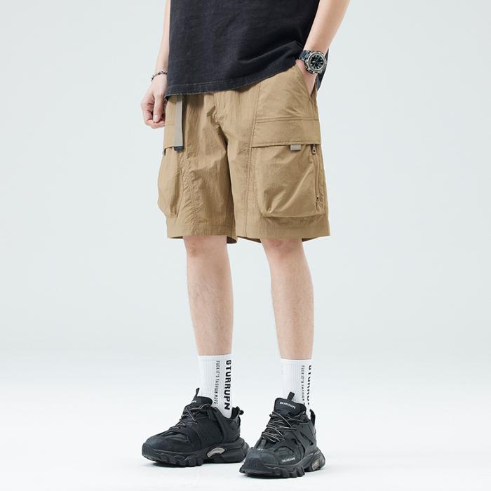ハーフパンツ 短パン メンズ カーゴパンツ ベルト付き 接触冷感 ドライ 吸水速乾 水陸両用 おしゃれ イージーパンツ ウエストゴム ショートパンツ 大きいサイズ | ホームアイホーム | 08