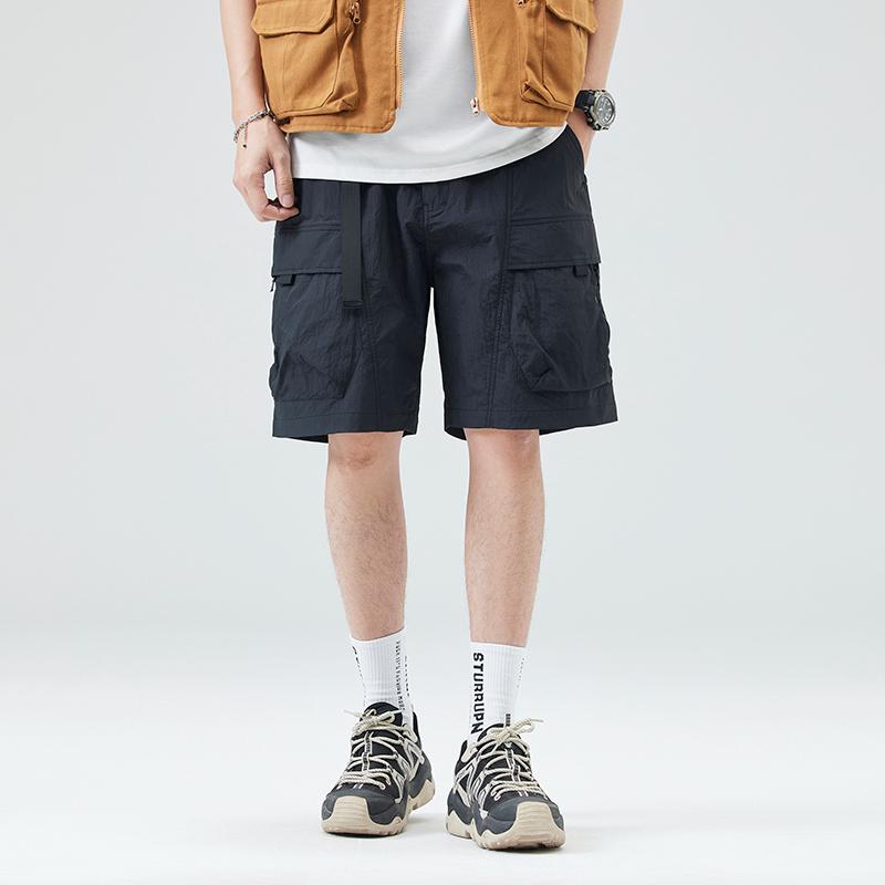 ハーフパンツ 短パン メンズ カーゴパンツ ベルト付き 接触冷感 ドライ 吸水速乾 水陸両用 おしゃれ イージーパンツ ウエストゴム ショートパンツ 大きいサイズ | ホームアイホーム | 12