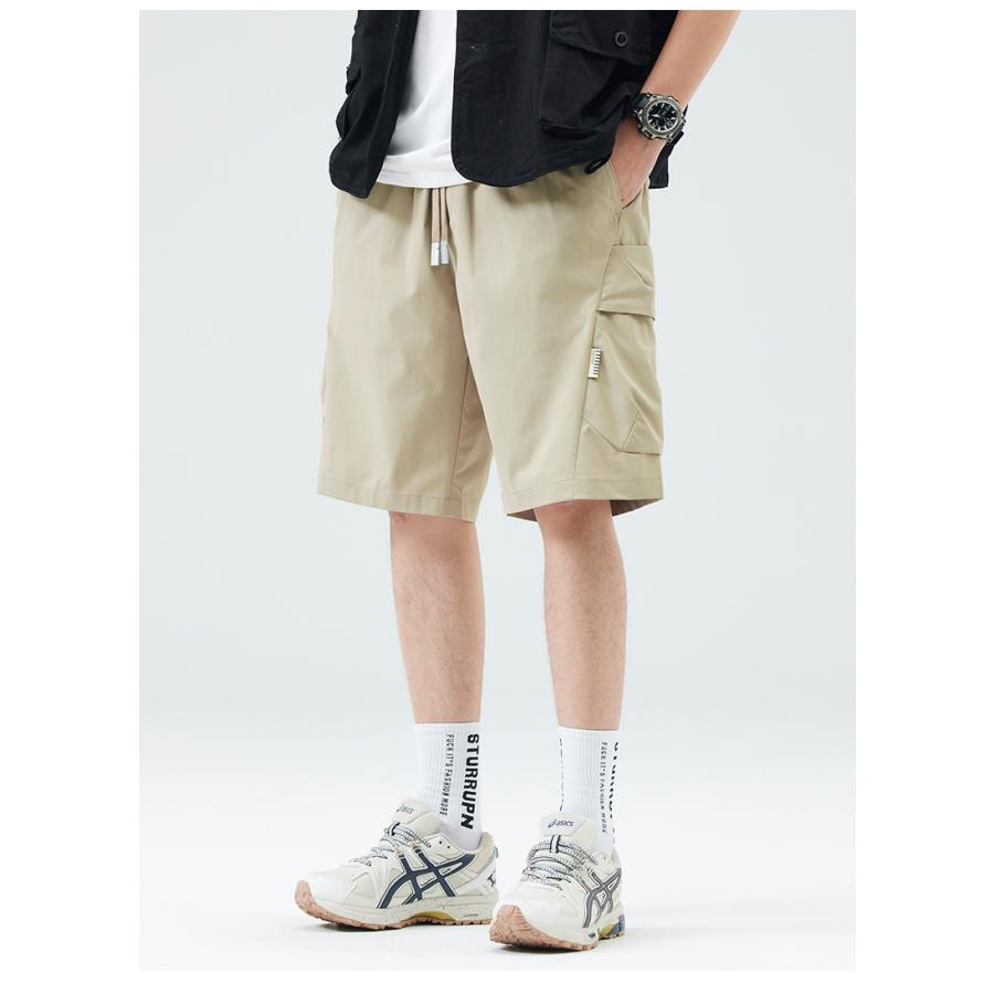 ハーフパンツ カーゴパンツ 短パン メンズ 大きいサイズ 水陸両用 夏用 アウトドア 接触冷感 ドライ 吸水速乾 涼しい UV おしゃれ イージーパンツ ウエストゴム | ホームアイホーム | 16