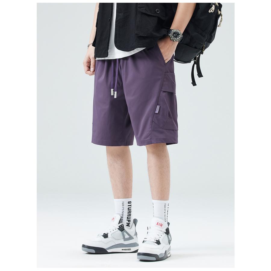 ハーフパンツ カーゴパンツ 短パン メンズ 大きいサイズ 水陸両用 夏用 アウトドア 接触冷感 ドライ 吸水速乾 涼しい UV おしゃれ イージーパンツ ウエストゴム | ホームアイホーム | 19