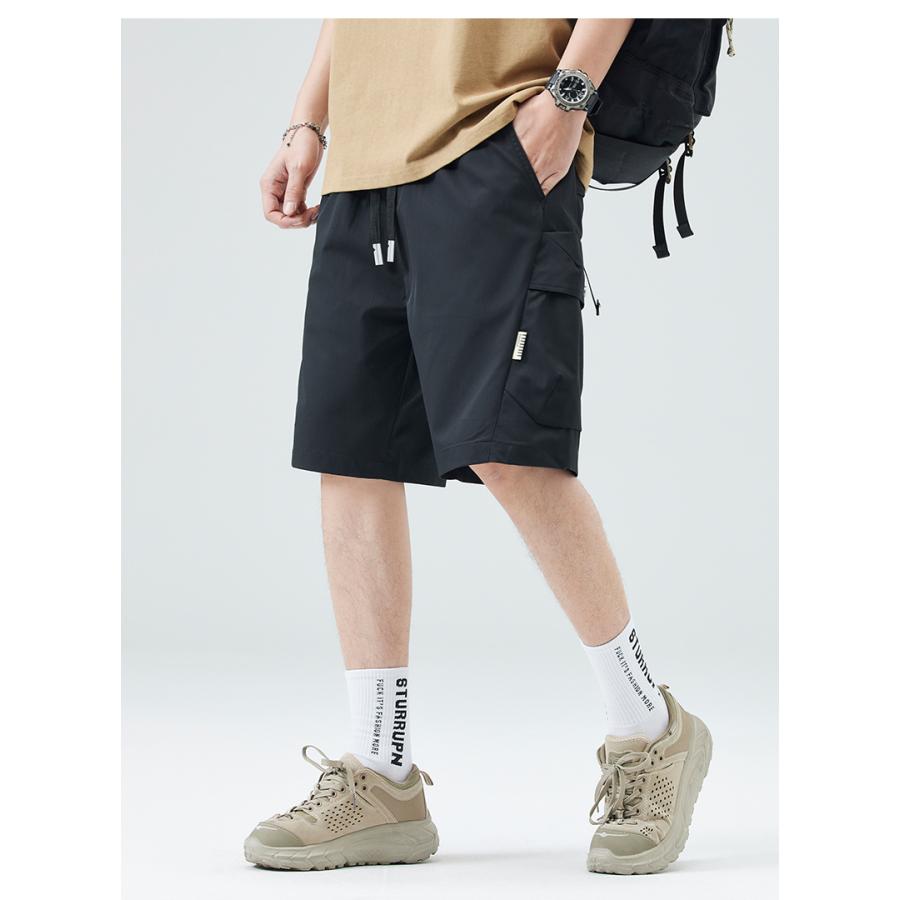 ハーフパンツ カーゴパンツ 短パン メンズ 大きいサイズ 水陸両用 夏用 アウトドア 接触冷感 ドライ 吸水速乾 涼しい UV おしゃれ イージーパンツ ウエストゴム | ホームアイホーム | 13