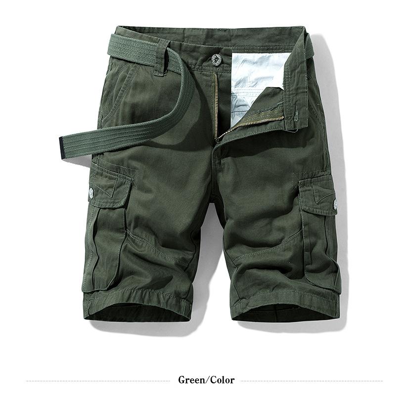 ハーフカーゴパンツ メンズ ショートパンツ ワークパンツ ミリタリー 無地 五分丈 ゆたり 通気 綿 サマー アウトドア | ホームアイホーム | 11