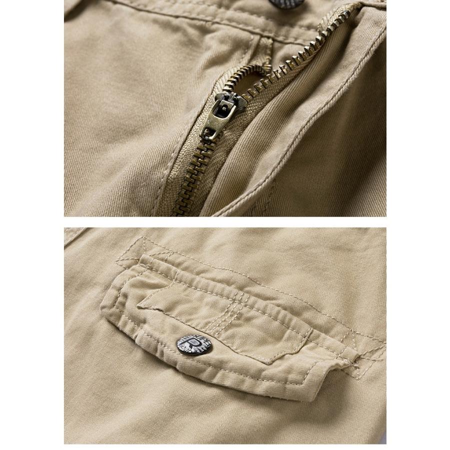ハーフカーゴパンツ メンズ ショートパンツ ワークパンツ ミリタリー 無地 五分丈 ゆたり 通気 綿 サマー アウトドア | ホームアイホーム | 13