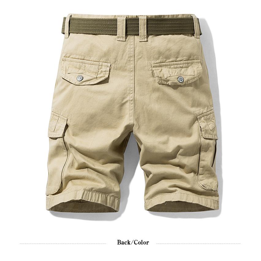 ハーフカーゴパンツ メンズ ショートパンツ ワークパンツ ミリタリー 無地 五分丈 ゆたり 通気 綿 サマー アウトドア | ホームアイホーム | 07