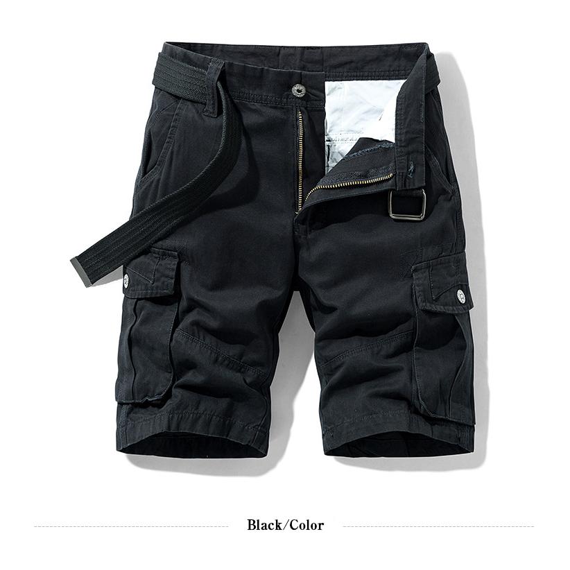 ハーフカーゴパンツ メンズ ショートパンツ ワークパンツ ミリタリー 無地 五分丈 ゆたり 通気 綿 サマー アウトドア | ホームアイホーム | 08