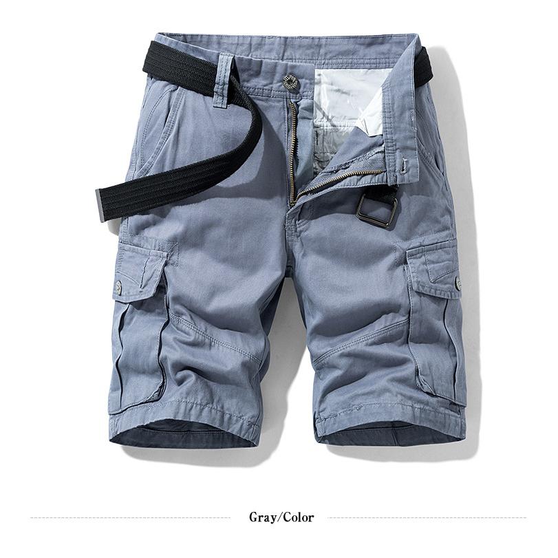 ハーフカーゴパンツ メンズ ショートパンツ ワークパンツ ミリタリー 無地 五分丈 ゆたり 通気 綿 サマー アウトドア | ホームアイホーム | 09