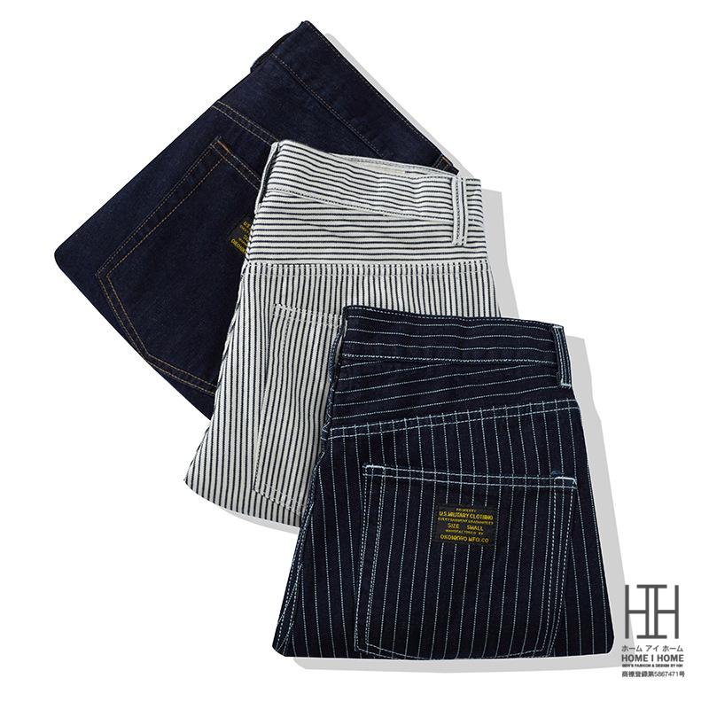 ショートパンツ ショーツ 短パン ハーフパンツ メンズ デニム パンツ ヘビーウェイト ジーンズ ジーパン ストライプ柄 ウォッシュ加工済み 綿 100 夏用 おしゃれ | ホームアイホーム | 10