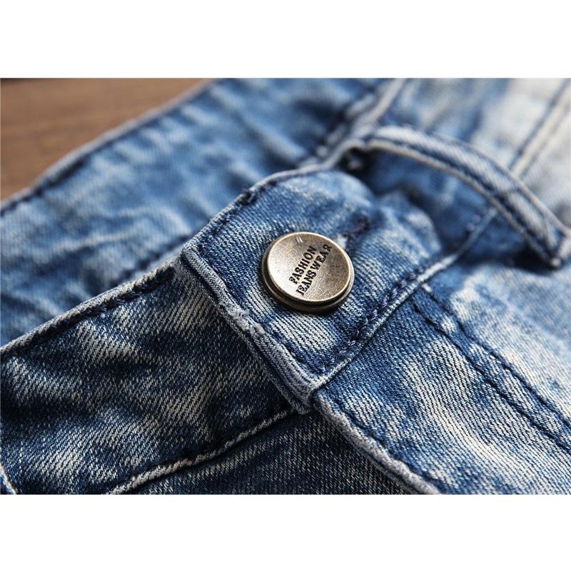 ハーフパンツ ショートパンツ カットオフ メンズ アップリケ 個性 オシャレ ジーンズ デニム | ホームアイホーム | 02