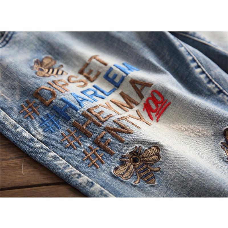 ハーフパンツ ショートパンツ カットオフ メンズ アップリケ 個性 オシャレ ジーンズ デニム | ホームアイホーム | 06