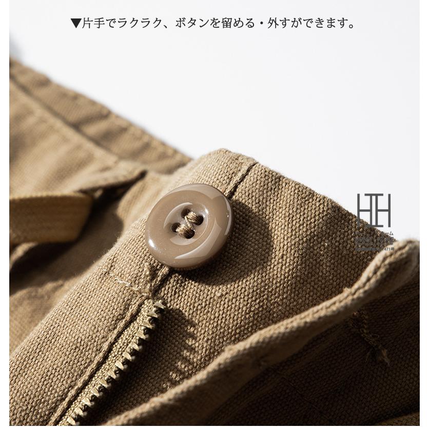 ショートカーゴパンツ メンズ ハーフパンツ 大容量ポケット 綿100％ キャンバス M42 カーキ 軍パン M-42 ミリタリーパンツ 短パン アウトドア 半ズボン 丈夫 | ホームアイホーム | 14