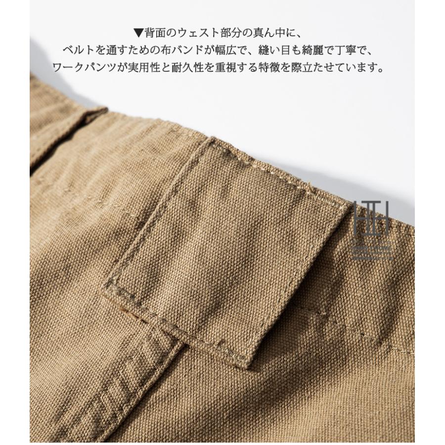 ショートカーゴパンツ メンズ ハーフパンツ 大容量ポケット 綿100％ キャンバス M42 カーキ 軍パン M-42 ミリタリーパンツ 短パン アウトドア 半ズボン 丈夫 | ホームアイホーム | 19