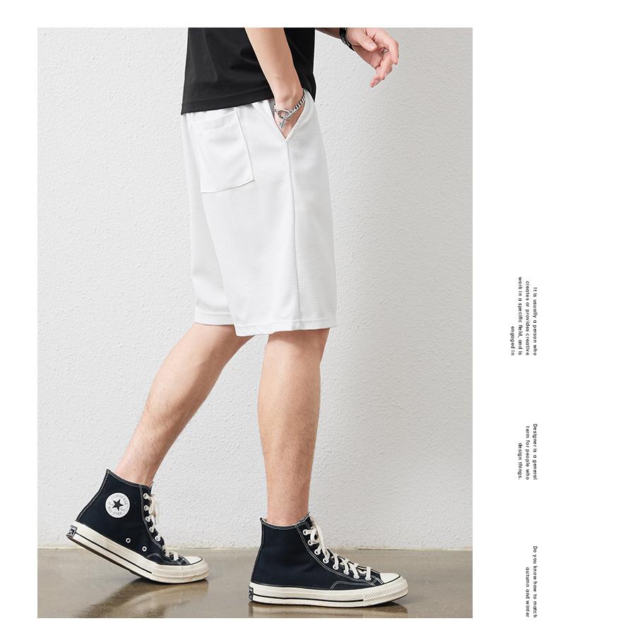 ハーフパンツ メンズ ショートパンツ 無地 ワッフル生地 スウェットパンツ ジャージ ゆったり スポーツ リラックス 夏 | ホームアイホーム | 08