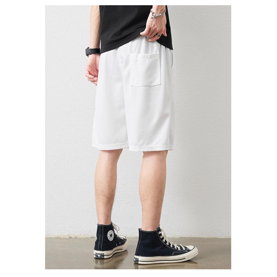 ハーフパンツ メンズ ショートパンツ 無地 ワッフル生地 スウェットパンツ ジャージ ゆったり スポーツ リラックス 夏 | ホームアイホーム | 09
