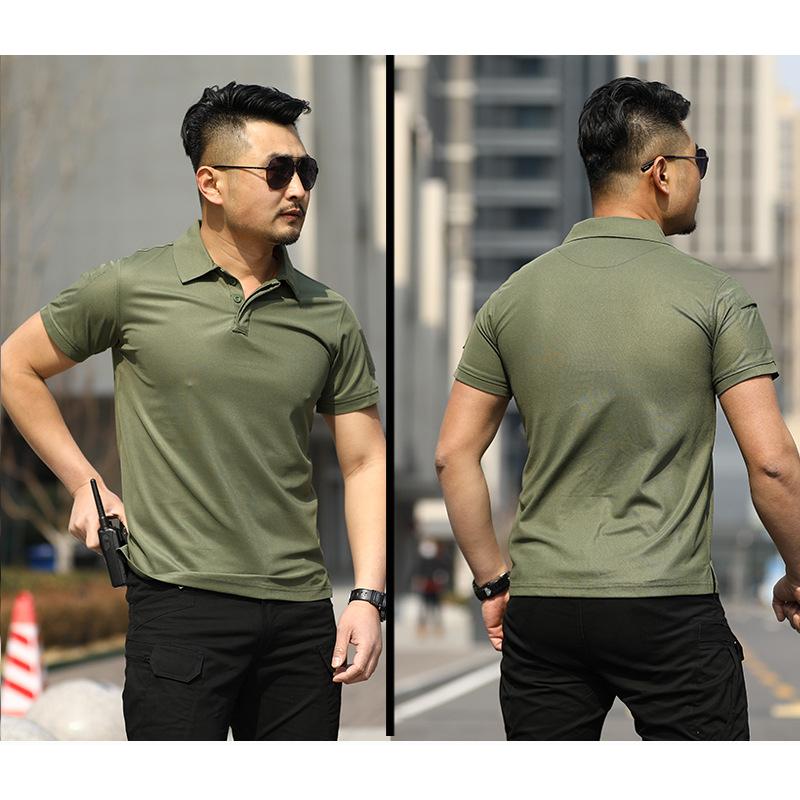 ミリタリーシャツ ポロシャツ 半袖 メンズ 無地 吸汗速乾スポーツウェア 通気 シンプル 襟付き アウトドア アミー トレーニング スポーツ ゴルフ | ホームアイホーム | 09