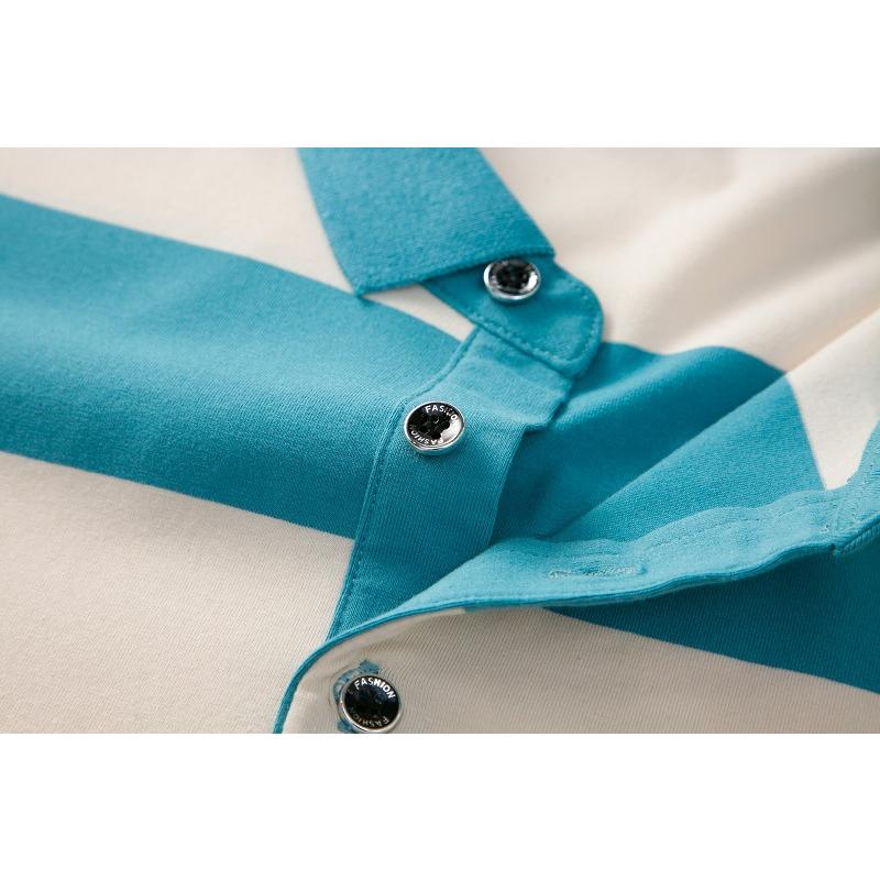 ゴルフウェア ポロシャツ メンズ ビジポロ 半袖 カラー配色 ボーダー柄 父の日 ビジネス 夏シャツ トップス テニス スポーツ カジュアル 仕事着 | ホームアイホーム | 09