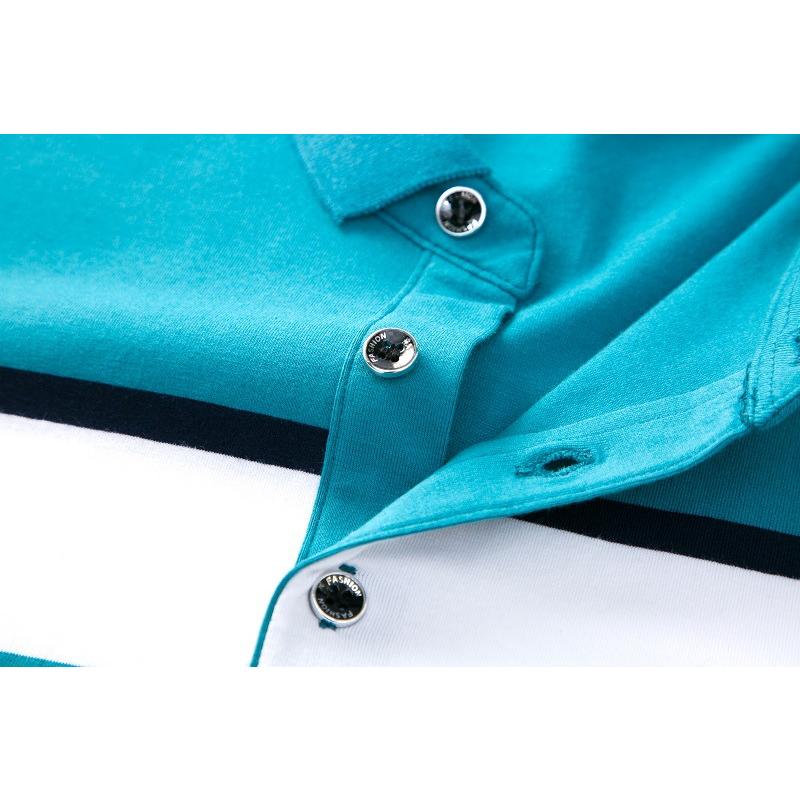 ビジポロ ポロシャツ 半袖 メンズ ボーダーシャツ おしゃれ カラー配色 きれいめ 通勤 カジュアル スポーツ ゴルフ トップス スリム コットン ストレッチ | ホームアイホーム | 10