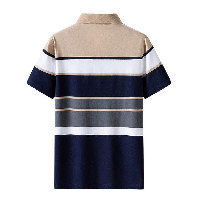 ビジポロ ポロシャツ 半袖 メンズ ボーダーシャツ おしゃれ カラー配色 きれいめ 通勤 カジュアル スポーツ ゴルフ トップス スリム コットン ストレッチ | ホームアイホーム | 05