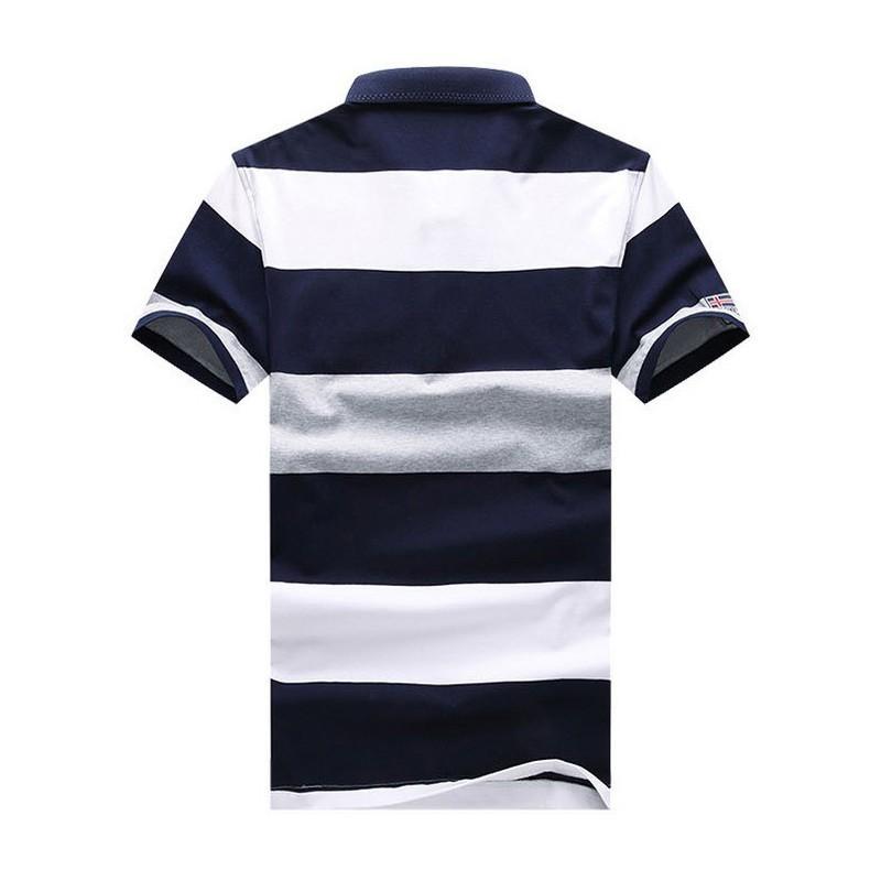 ポロシャツ 半袖 ボーダー メンズ 英字 カジュアル 刺繍 通気性 ゴルフウェア ポロ 涼しい 夏 | ホームアイホーム | 03