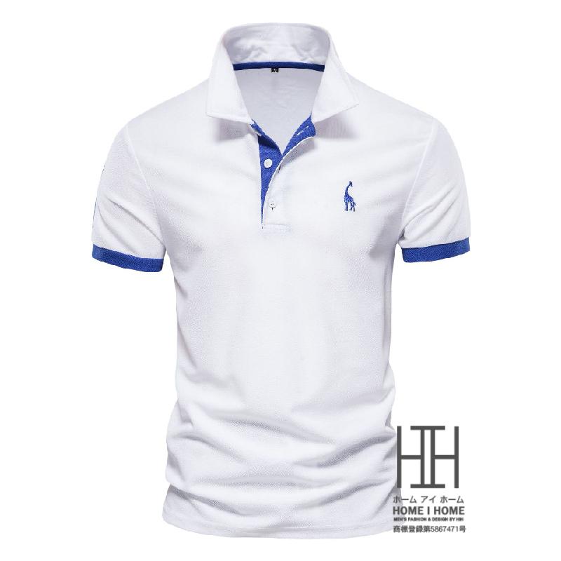 ポロシャツ メンズ 半袖 ボタンダウン ゴルフ 刺繍入り ワンポイント おしゃれ カラー配色 ビジポロ 大きい スポーツ カジュアル サマー 夏 夏服 トップス | ホームアイホーム