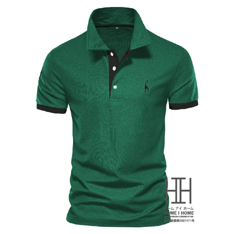 ポロシャツ メンズ 半袖 ボタンダウン ゴルフ 刺繍入り ワンポイント おしゃれ カラー配色 ビジポロ 大きい スポーツ カジュアル サマー 夏 夏服 トップス | ホームアイホーム | 06
