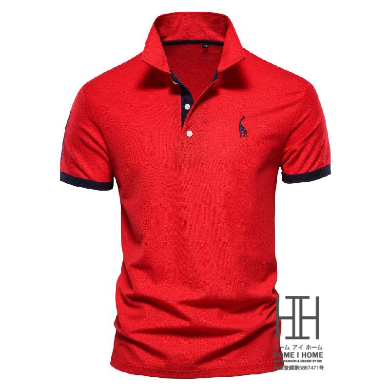 ポロシャツ メンズ 半袖 ボタンダウン ゴルフ 刺繍入り ワンポイント おしゃれ カラー配色 ビジポロ 大きい スポーツ カジュアル サマー 夏 夏服 トップス | ホームアイホーム | 01