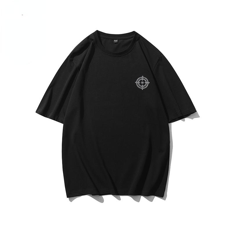 tシャツ 半袖 メンズ 刺繍入り オシャレ 通気吸汗 半袖tシャツ 丸首 カットソー レディース トップス 夏 白 黒 | ホームアイホーム | 03