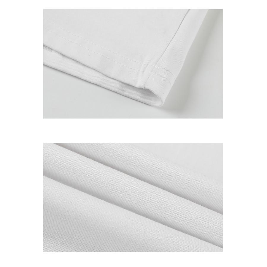 丸首tシャツ 刺繍入り メンズ 半袖 オシャレ 通気 綿t 吸汗 半袖tシャツ カットソー トップス 夏 白 黒 | ホームアイホーム | 09