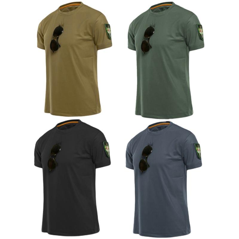 ジム Tシャツ ミリタリー系 メンズスポーツウェア 吸汗速乾 半袖tシャツ 通気 シンプル 無地 クルーネック アウトドア アミー トレーニング | ホームアイホーム | 05