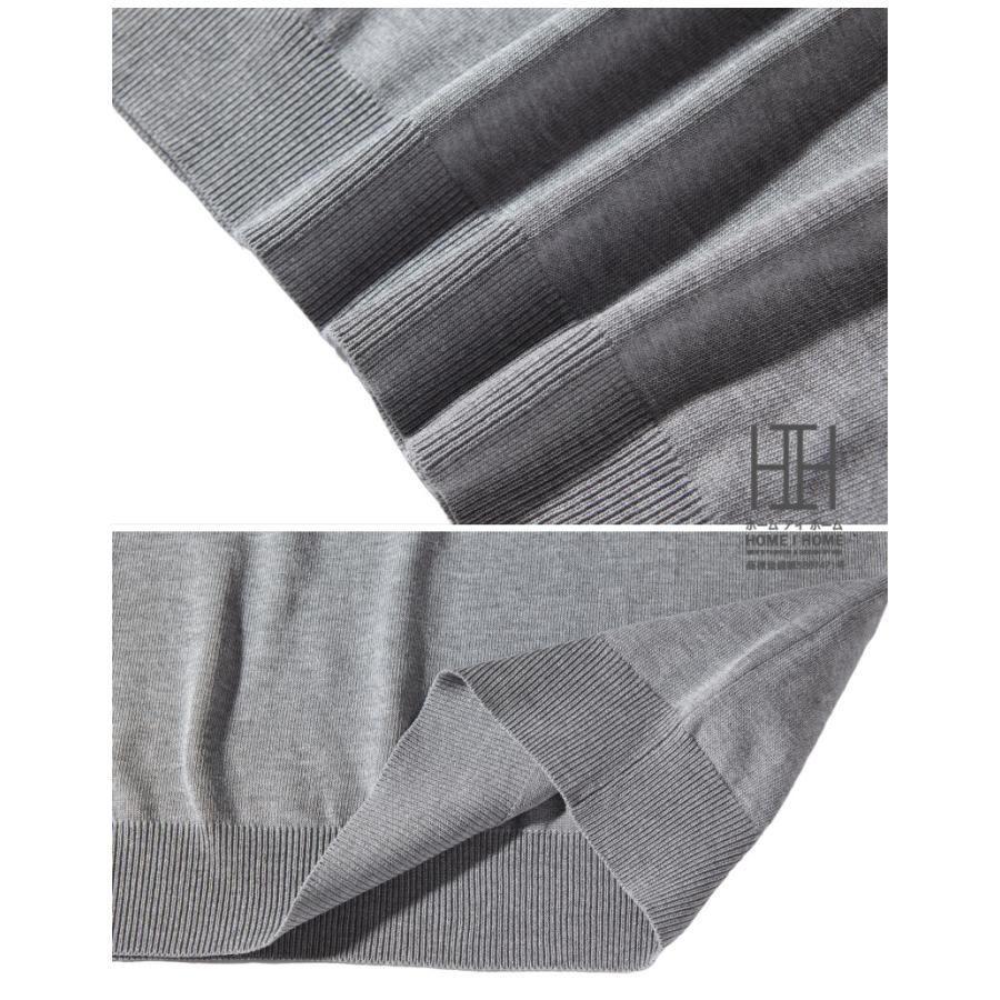 サマーニット メンズ 半袖 セーター Tシャツ 半袖Tシャツ ひんやり ストレッチ メンズニット おしゃれ 大人 ニット 大きいサイズ 半袖ニット 無地 ユニセックス | ホームアイホーム | 13