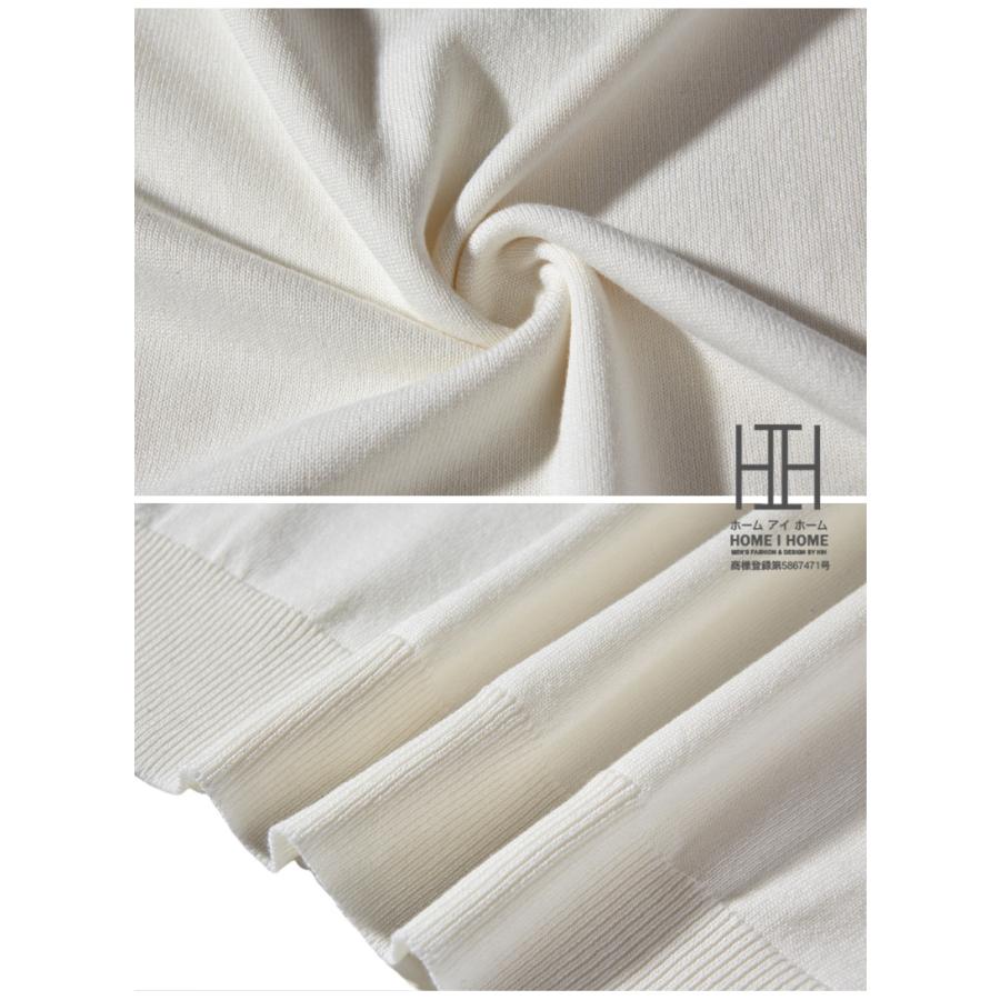 ヘンリーネックtシャツ メンズ 半袖ニット Tシャツ ヘビーウェイト ニットソー サマーニット レーヨン 涼しい カットソー 厚手 肉厚 かっこいい おしゃれ | ホームアイホーム | 17