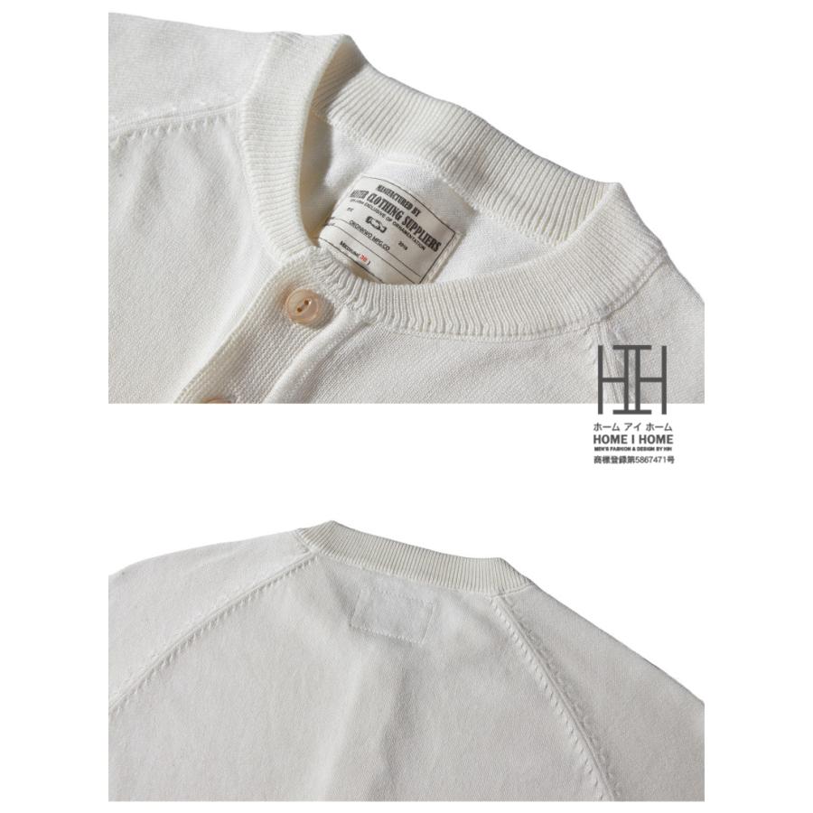 ヘンリーネックtシャツ メンズ 半袖ニット Tシャツ ヘビーウェイト ニットソー サマーニット レーヨン 涼しい カットソー 厚手 肉厚 かっこいい おしゃれ | ホームアイホーム | 15