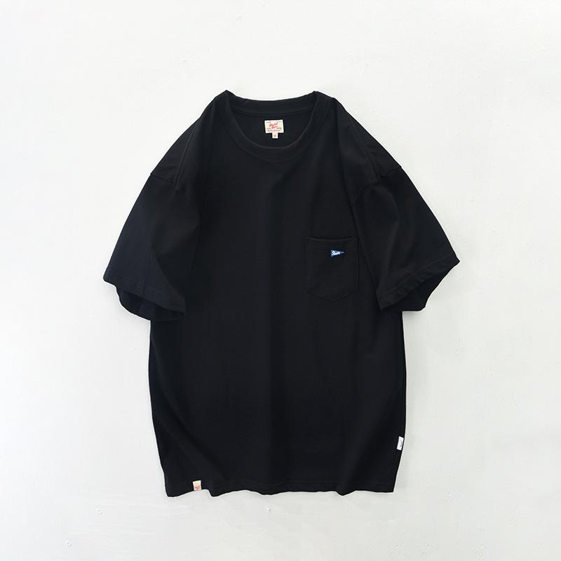 丸首tシャツ ポケット付き 綿t シンプル 半袖tシャツ カレッジ カジュアル 無地 カットソー 260g 夏 トップス ユニセックス インナー 吸湿 | ホームアイホーム | 03