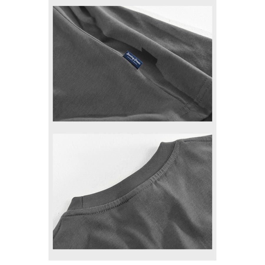 tシャツ メンズ シンプル 胸ポケットつき 刺繍 綿素材 着心地良い 通気 吸汗 トップス カジュアル ユニセックス カレッジ アメカジ 夏 | ホームアイホーム | 16