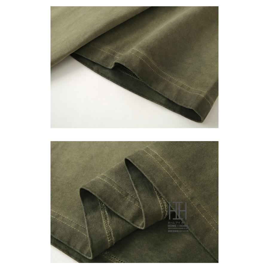 半袖tシャツ カットソー メンズ ヘビーウェイト プリント ウォッシュ加工 ユーズド おしゃれ ルーズ 大きいサイズ 綿 100 クルーネック トップス プリントT 夏物 | ホームアイホーム | 12