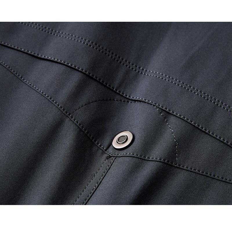 ダブルトレンチコートメンズ ロング Pコート ビジネス ベルト付き ミリタリー フォーマル チェック裏地 塹壕 通勤春秋 | ホームアイホーム | 11