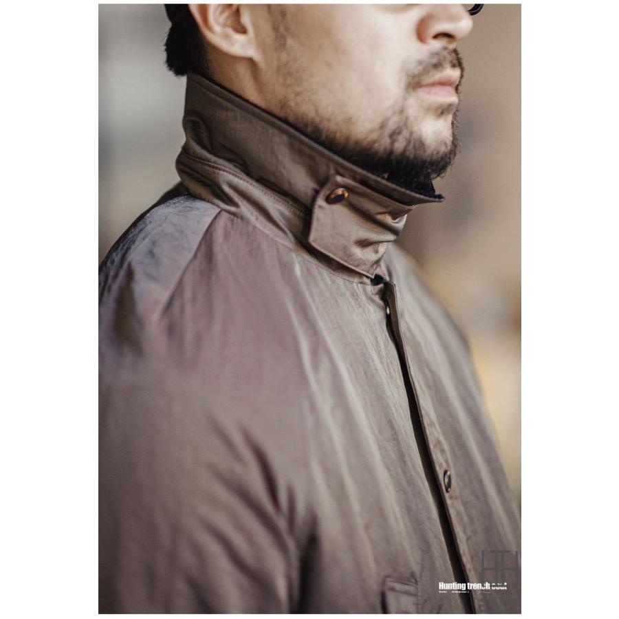 ハンティングロングコート ステンカラーコート メンズ ミドル丈 ナイロンジャケット 軽量 おしゃれ 大きいサイズ ビジネスコート ロングコート カジュアル 秋 冬 | ホームアイホーム | 12