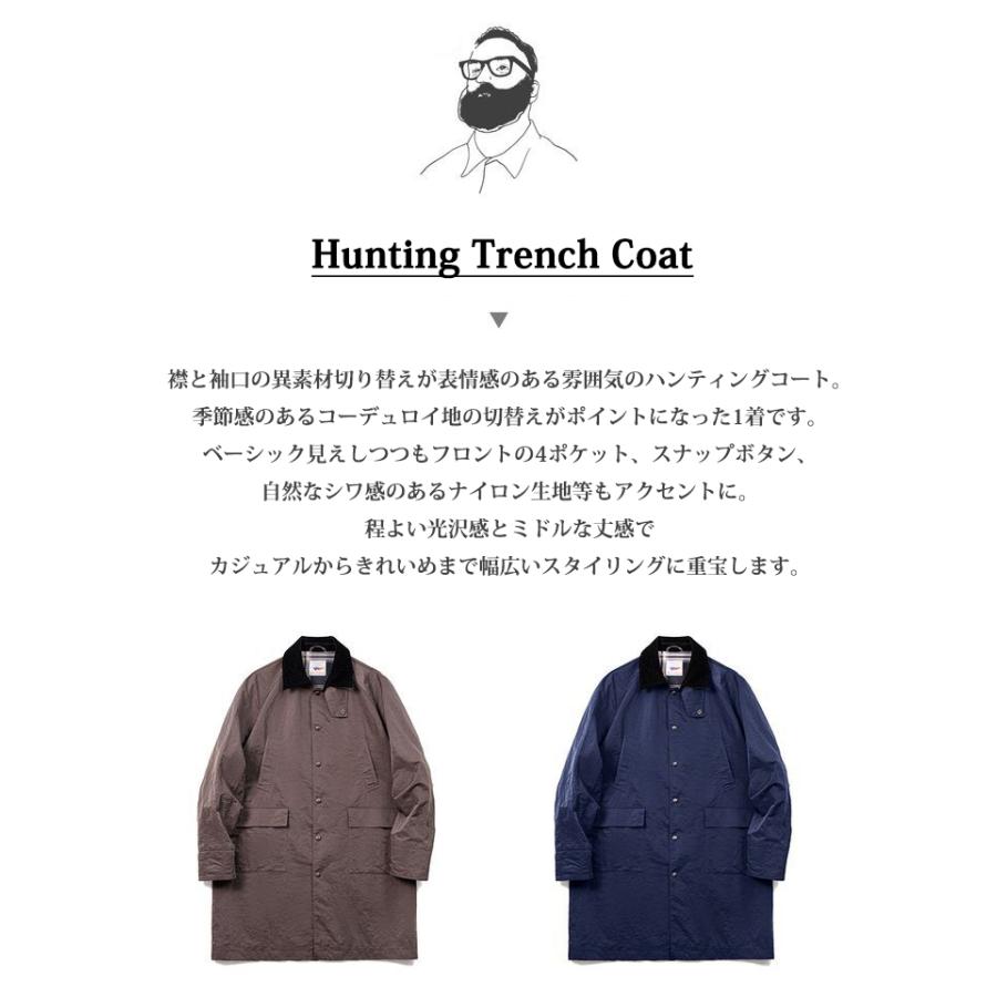 ハンティングロングコート ステンカラーコート メンズ ミドル丈 ナイロンジャケット 軽量 おしゃれ 大きいサイズ ビジネスコート ロングコート カジュアル 秋 冬 | ホームアイホーム | 07