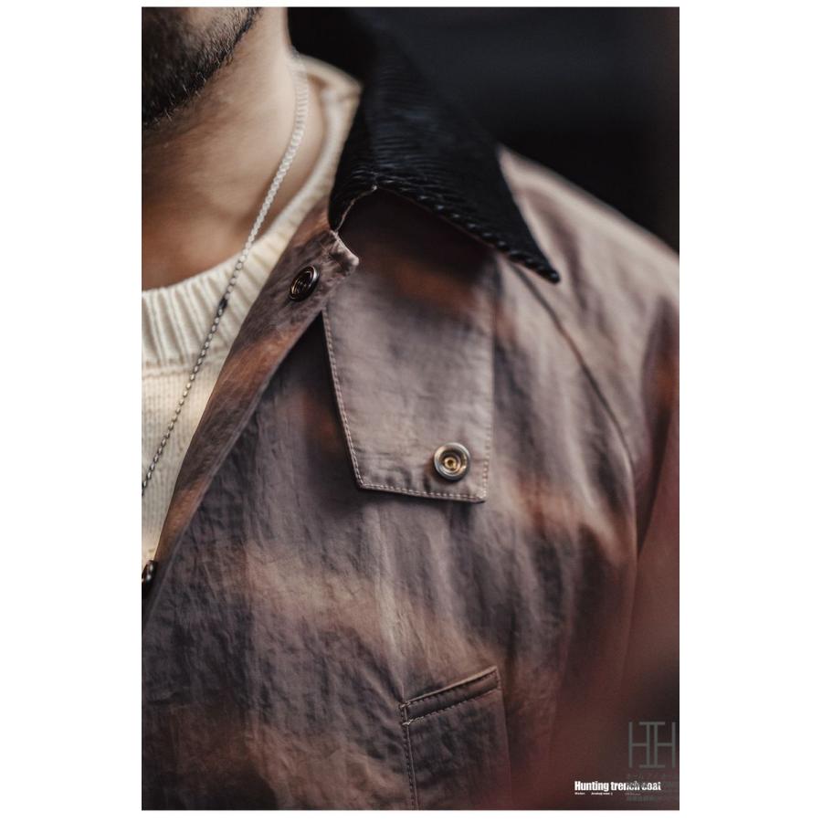 ハンティングロングコート ステンカラーコート メンズ ミドル丈 ナイロンジャケット 軽量 おしゃれ 大きいサイズ ビジネスコート ロングコート カジュアル 秋 冬 | ホームアイホーム | 11