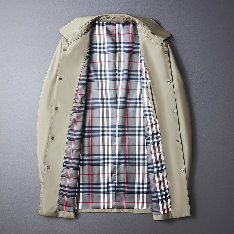 ステンカラーコート メンズ 無地 スナップボタン留め ビジネスコート シンプル カジュアル きれいめ 通勤 仕事 コート アウター 冬 秋 春 | ホームアイホーム | 05