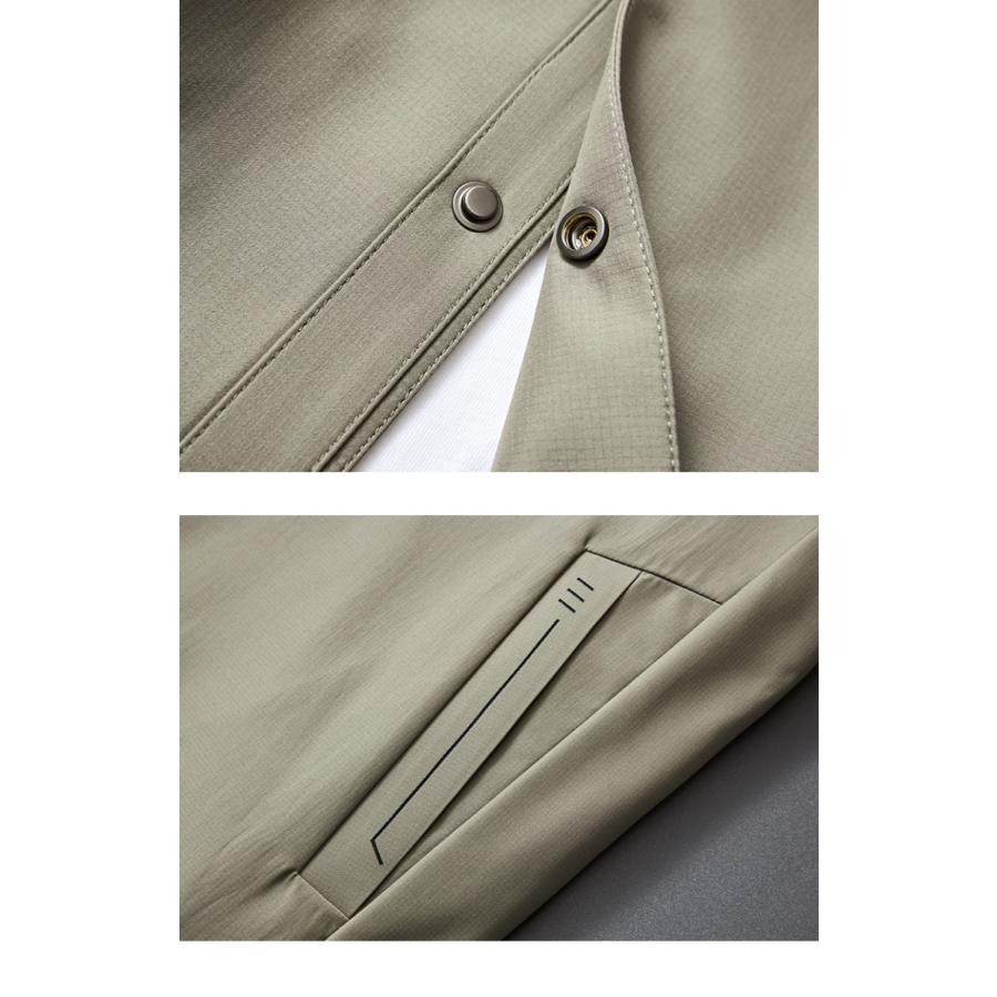 ステンカラーコート メンズ 無地 スナップボタン留め ビジネスコート シンプル カジュアル きれいめ 通勤 仕事 コート アウター 冬 秋 春 | ホームアイホーム | 08