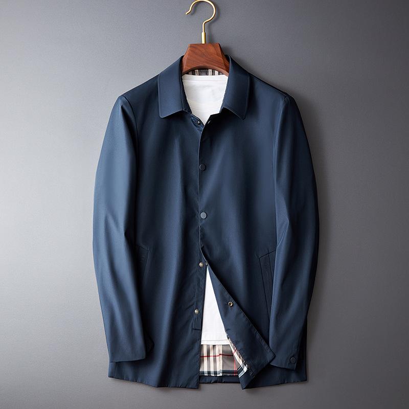 ステンカラーコート メンズ 無地 スナップボタン留め ビジネスコート シンプル カジュアル きれいめ 通勤 仕事 コート アウター 冬 秋 春 | ホームアイホーム | 11