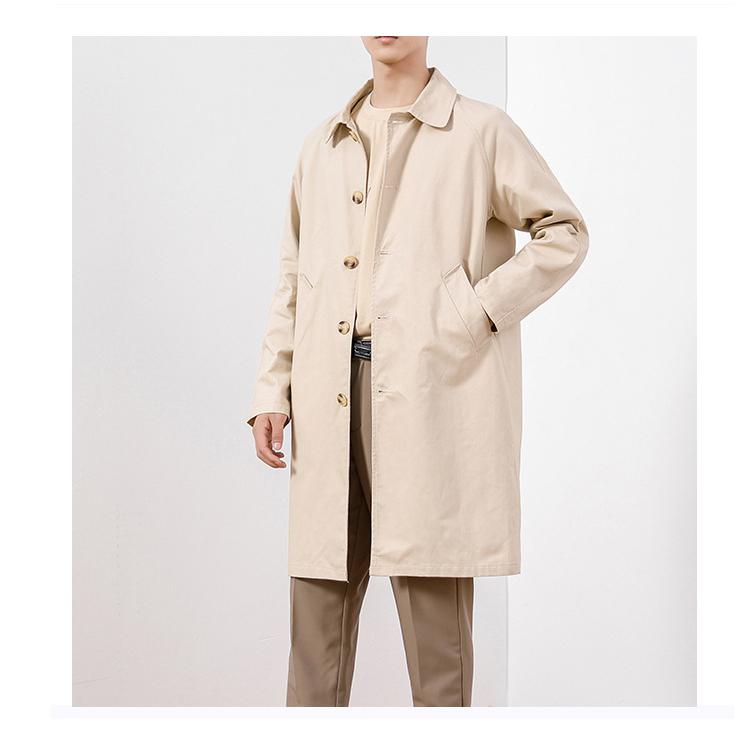 ステンカラーコート メンズ ビジネスコート 無地 膝上 シンプル カジュアル きれいめ 通勤 仕事 オフィスアウター 冬 秋 春 | ホームアイホーム | 14