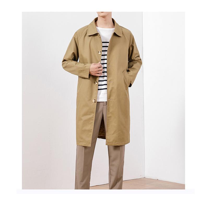 ステンカラーコート メンズ ビジネスコート 無地 膝上 シンプル カジュアル きれいめ 通勤 仕事 オフィスアウター 冬 秋 春 | ホームアイホーム | 05