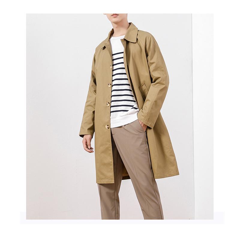ステンカラーコート メンズ ビジネスコート 無地 膝上 シンプル カジュアル きれいめ 通勤 仕事 オフィスアウター 冬 秋 春 | ホームアイホーム | 07