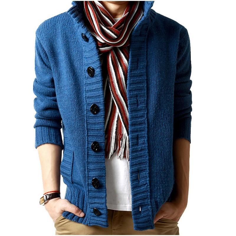 ニットセーター メンズ カーディガン カジュアル 無地 秋 厚着 お兄系 最大69 Offクーポン 冬