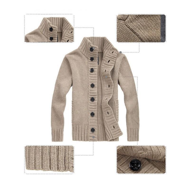 ニットセーター メンズ カジュアル カーディガン 無地 秋 お兄系 冬 厚着 | ホームアイホーム | 08