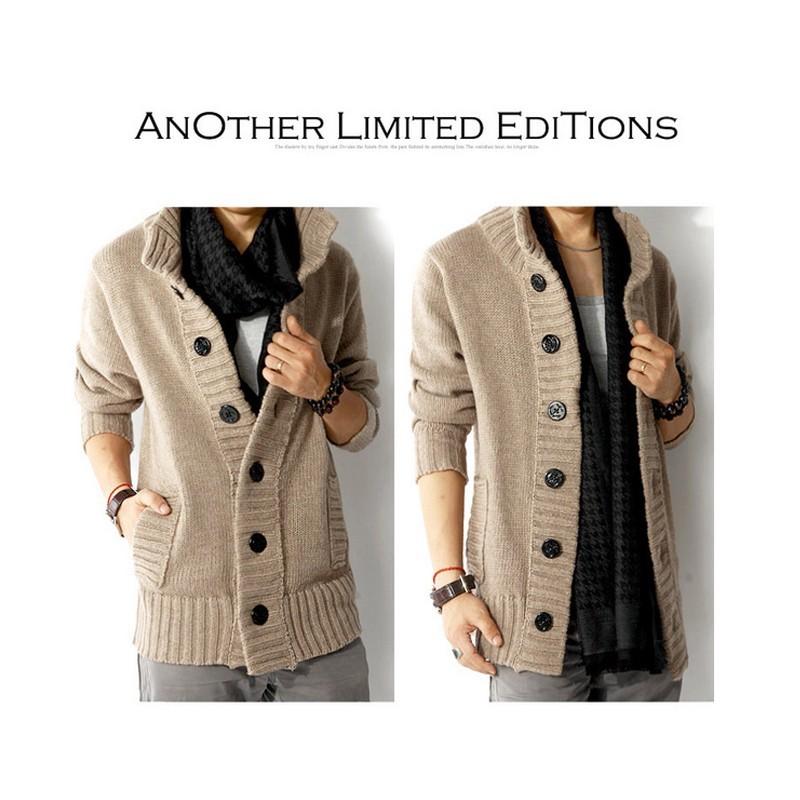 ニットセーター メンズ カジュアル カーディガン 無地 秋 お兄系 冬 厚着 | ホームアイホーム | 09